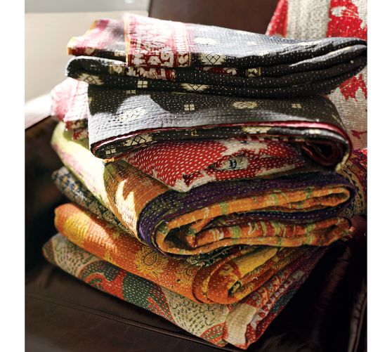 PB Found Authentic Kantha Throw