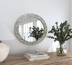 Brenna Two-Toned Round Wall Mirror