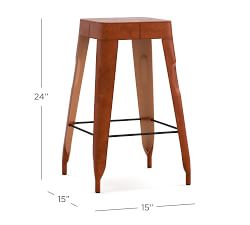 Rhodes Leather Stool