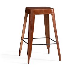 Rhodes Leather Stool