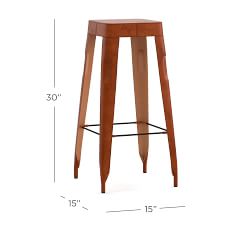 Rhodes Leather Stool