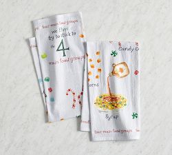Elf Food Groups Cotton Tea Towels - Set of 2