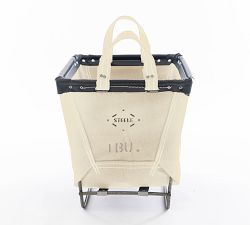 Extra Small Rectangle Canvas Laundry Basket with Wheels