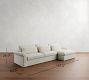 Westwood Roll Arm Deep Seat Slipcovered Chaise Sectional (136&quot;-154&quot;)