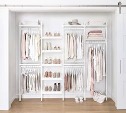 Essential&#160;Reach-In&#160;Closet by Hold Everything,&#160;8' Hanging System with&#160;Shoe Storage&#8203;