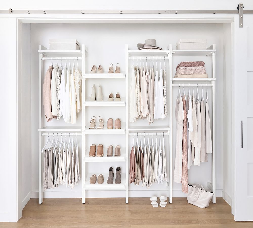Essential&#160;Reach-In&#160;Closet by Hold Everything,&#160;8' Hanging System with&#160;Shoe Storage&#8203;