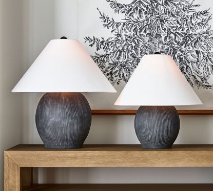 Pottery Barn【高さ71cm】Kahn Ceramic Table Lamp Ceramic Table Lamp Pottery Barn | Chairish