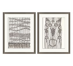 Neutral Macram&#233; Paper Print