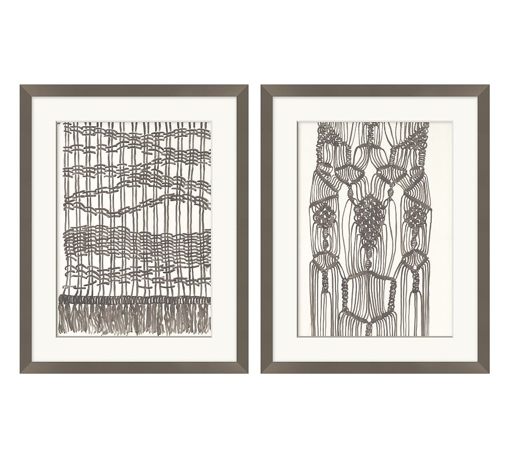 Neutral Macram&#233; Paper Print