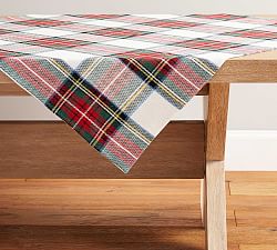 Stewart Plaid Cotton Table Throw