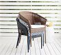 Palmetto Wicker Stackable Outdoor Dining Armchair, Geo Print