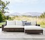 Torrey Wicker 2-Piece Square Arm Double Chaise Loveseat Outdoor Sectional (112&quot;)