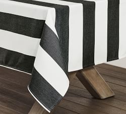 Open Box: Sunbrella® Awning Stripe Outdoor Tablecloth