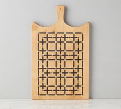 COCOCOZY x etúHOME Plaid Handcrafted Reclaimed Wood Serving Board