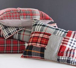 Easton Plaid Patchwork Cotton Sham