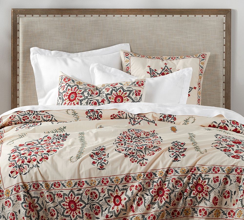 Catarina Printed Suzani Percale Duvet Cover &amp; Shams