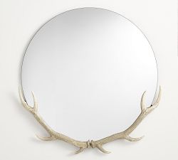 Antler Round Wall Mirror
