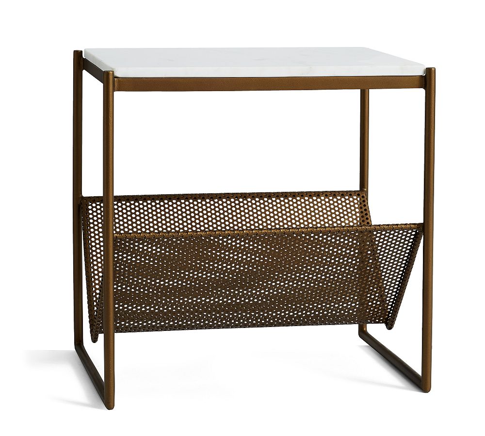 Jayden Rectangular Marble End Table