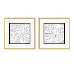 Layered Palms Outline