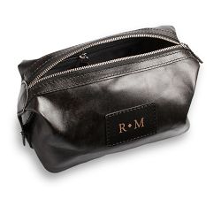 Personalized Saddle Leather Travel Collection - Black