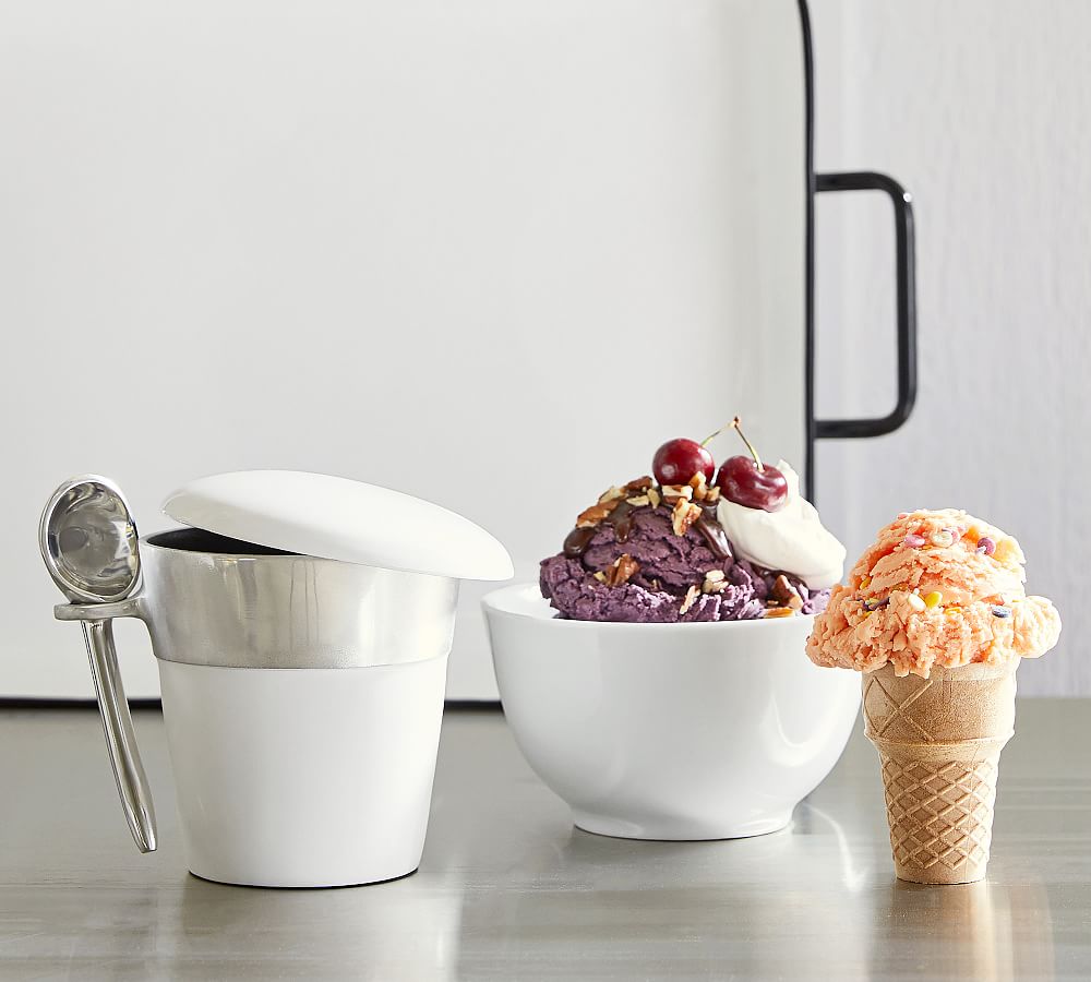 Lunares Handcrafted Ice Cream Serving Set with Scoop