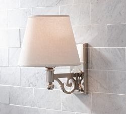 Florence Single Sconce with Linen Shade (11&quot;)