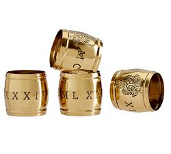 Roman Numeral Napkin Rings, Set of 4