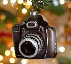 Vintage Camera Glass Ornament