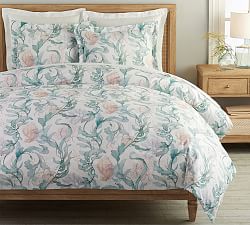 Calista Coastal Organic Percale Duvet Cover