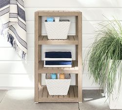 Indio Eucalyptus Outdoor Storage Shelves (22')