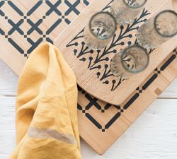 COCOCOZY x etúHOME Plaid Handcrafted Reclaimed Wood Serving Board
