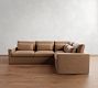 Westwood Square Arm Deep Seat Leather 3-Piece Sectional (122&quot;)