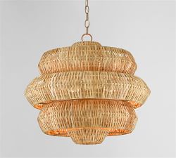 Hollace Rattan Chandelier (23")
