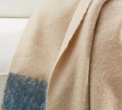Brushed Block Mohair Throw