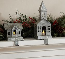 Galvanized Village Stocking Holder