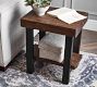 Griffin Rectangular Reclaimed Wood End Table with Shelf