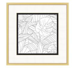 Layered Palms Outline