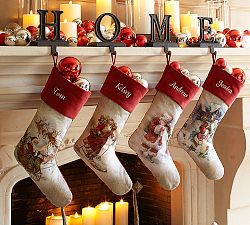 Painted Santa Claus Stocking