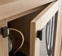 Modern Farmhouse Glass Cabinet with Wine Storage (102&quot;)