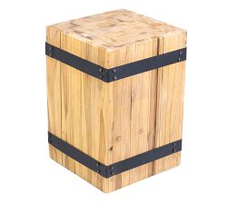Teak Cube End Table