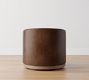 Balboa Leather Wood Base Swivel Chair