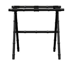Bamboo Luggage Rack with Nylon Straps