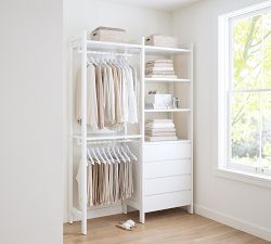 Essential Walk-In&#160;Closet by Hold Everything,&#160;5' Hanging System with&#160;4 Drawers&#8203;