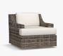 Huntington Wicker Slope Arm Swivel Outdoor Lounge Chair