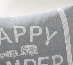 Airstream Happy Camper Lumbar Pillow Cover