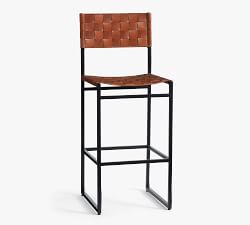 Hardy Woven Leather Stool