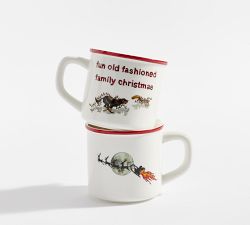 National Lampoon&rsquo;s Christmas Vacation&#8482; Decal Stoneware Mugs - Mixed Set of 2