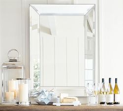 Beveled Glass Frame Rectangular Wall Mirror
