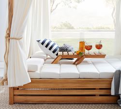 Madera Teak Outdoor Double Chaise Daybed - Thumbnail 3