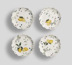 Monique Lhuillier Positano Outdoor Melamine Appetizer Plates - Set of 4